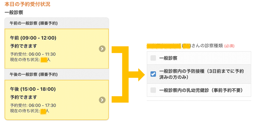 一般診察時間内の予防接種